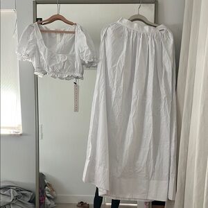 Missguided White Puff Sleeve Maxi Sundress